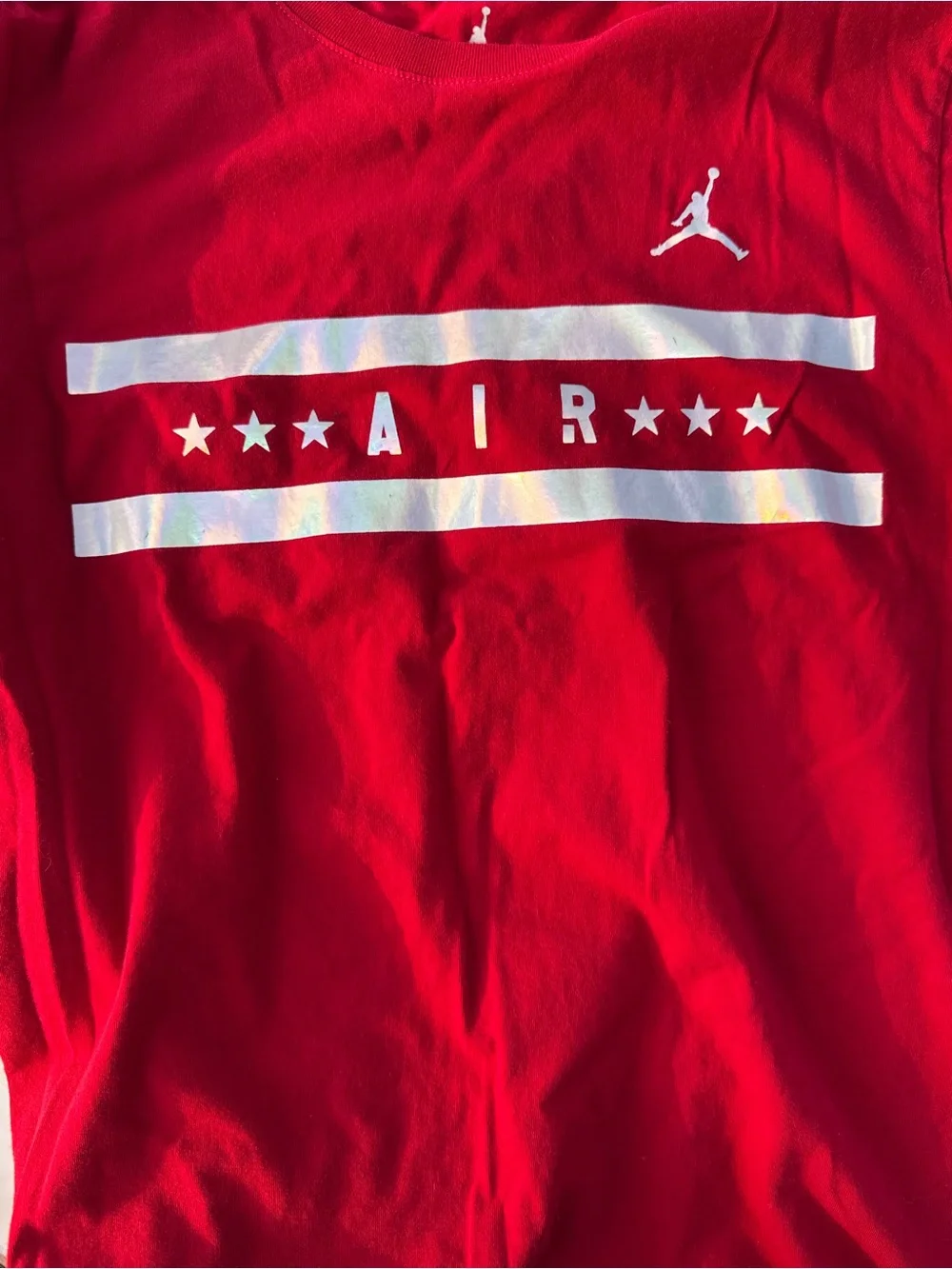Jordan Red Short Sleeve AIR Graphic Tee